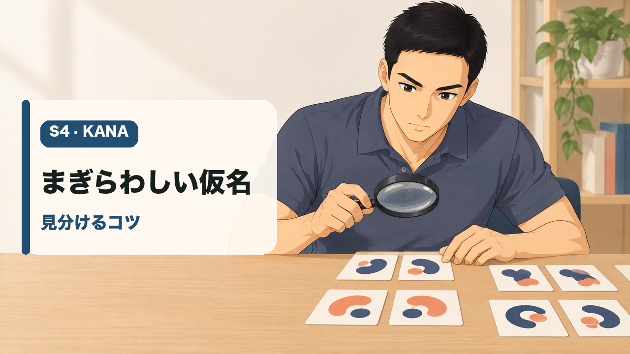 「お」と「を」の違いを探す冒険者のケイゴ