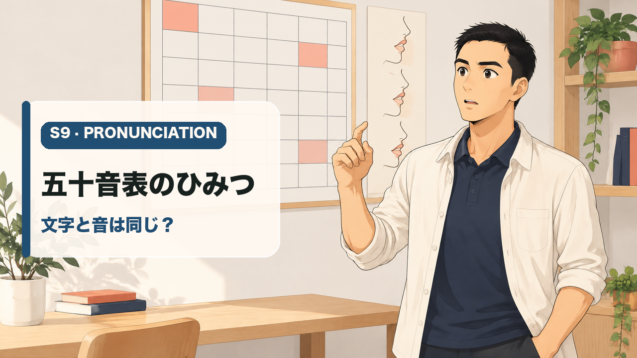 五十音の音の仕組みを調べるケイゴ